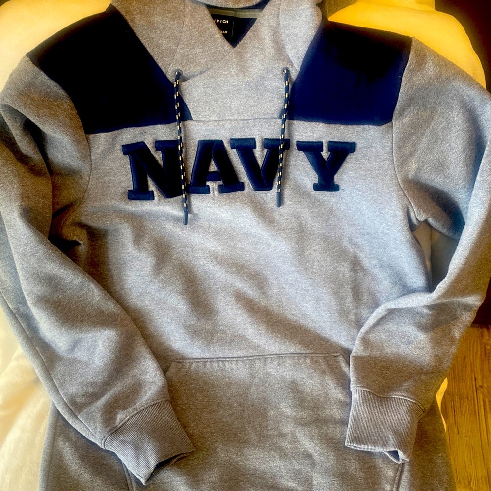 Men’s NAVY hoodie by Under Armor.
